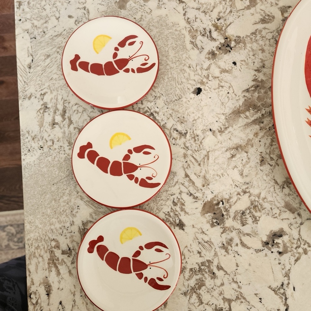 TAG Lobster Plates – Coastal Nautical Kitchen Set